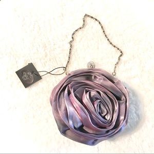 NWT Purple Rose Purse with 2 detachable straps